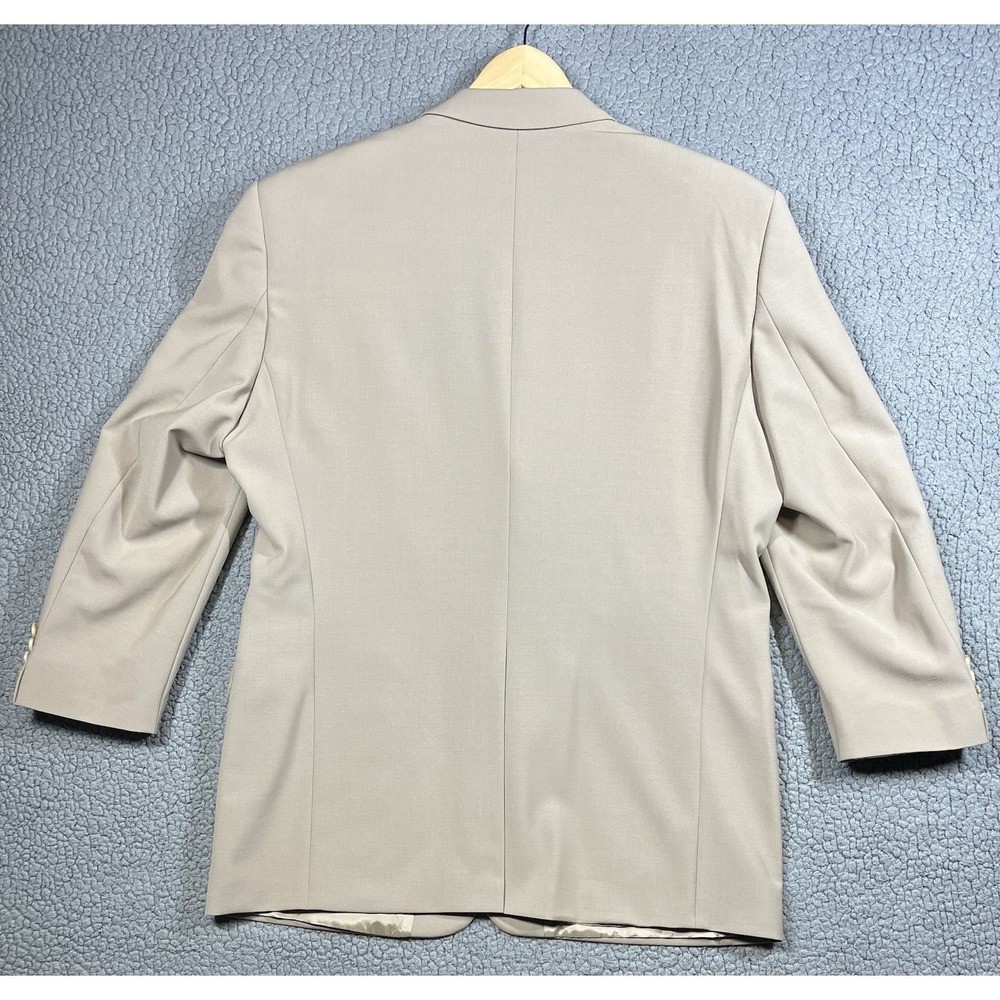 Hugo Boss Angelico Lucca Blazer‎ Suit Jacket Wool USA Mens Beige Size 42S - Picture 5 of 15
